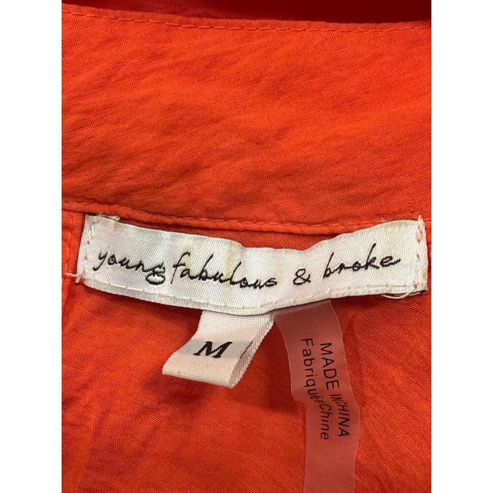 Young Fabulous & Broke Ombré Maxi Dress Open Back Ruffle Coral Pink M - Picture 6 of 11